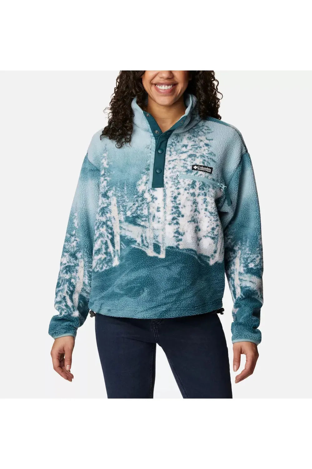 Columbia Helvetia™ Cropped Half Snap Fleece Night Wave Sola