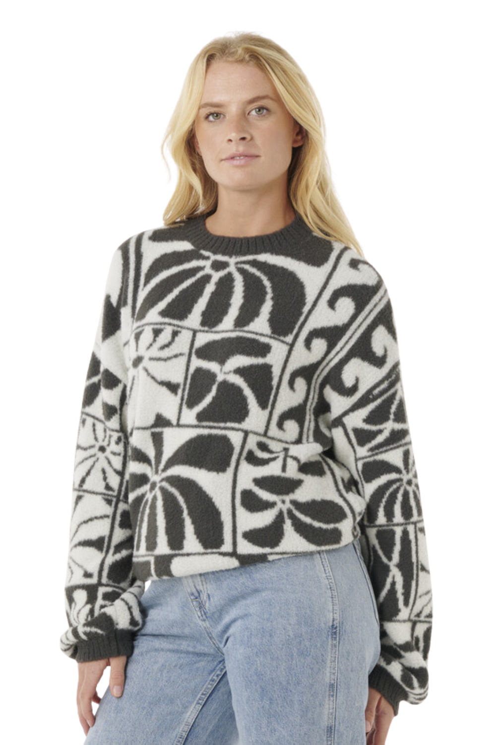 Rip Curl Artist Of The Search Ty Williams Jacquard Crew Black