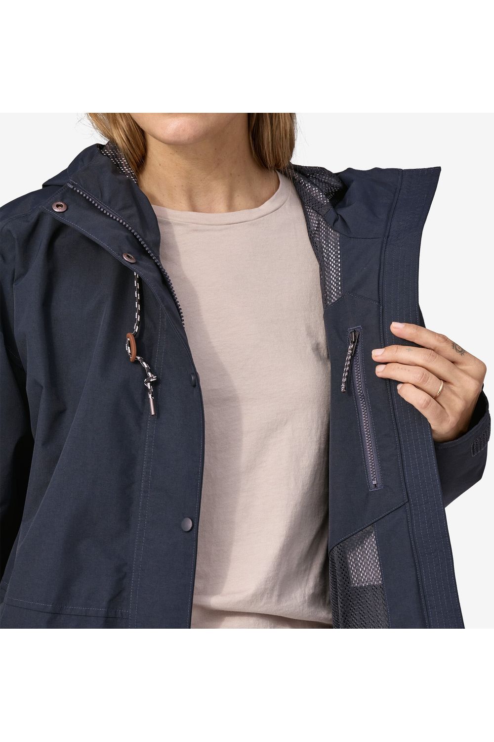 Patagonia Womens Outdoor Everyday Rain Jacket Navy