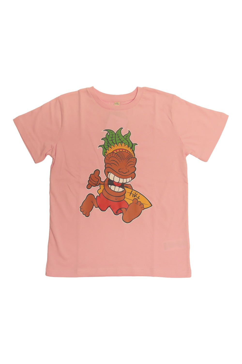 Tiki Man Youth Short Sleeve T-Shirt Pink