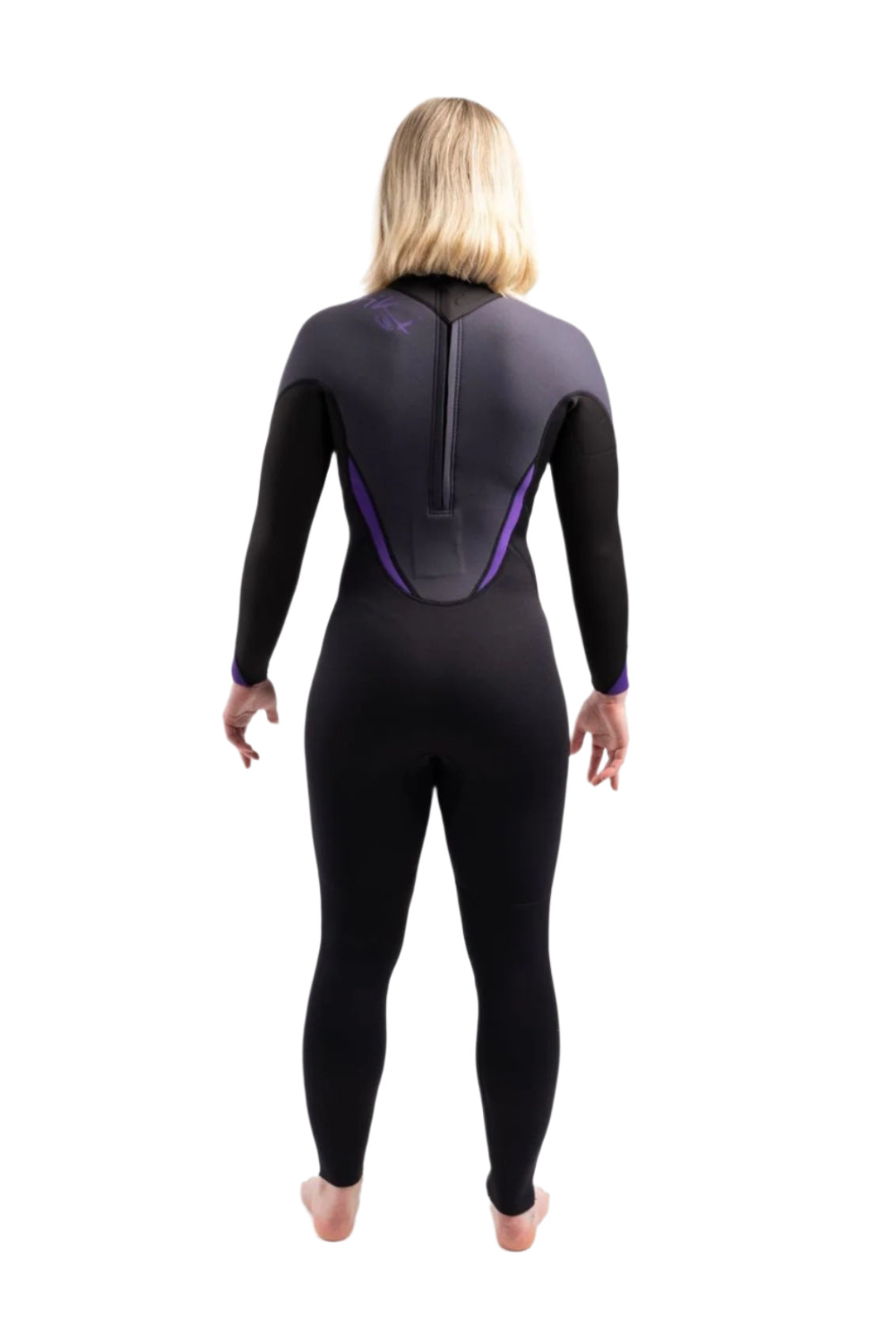 Tiki Tech 3/2mm Womens Wetsuit Back Zip Black/Purple