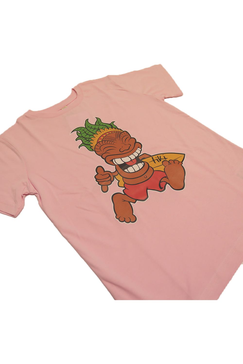 Tiki Man Youth Short Sleeve T-Shirt Pink