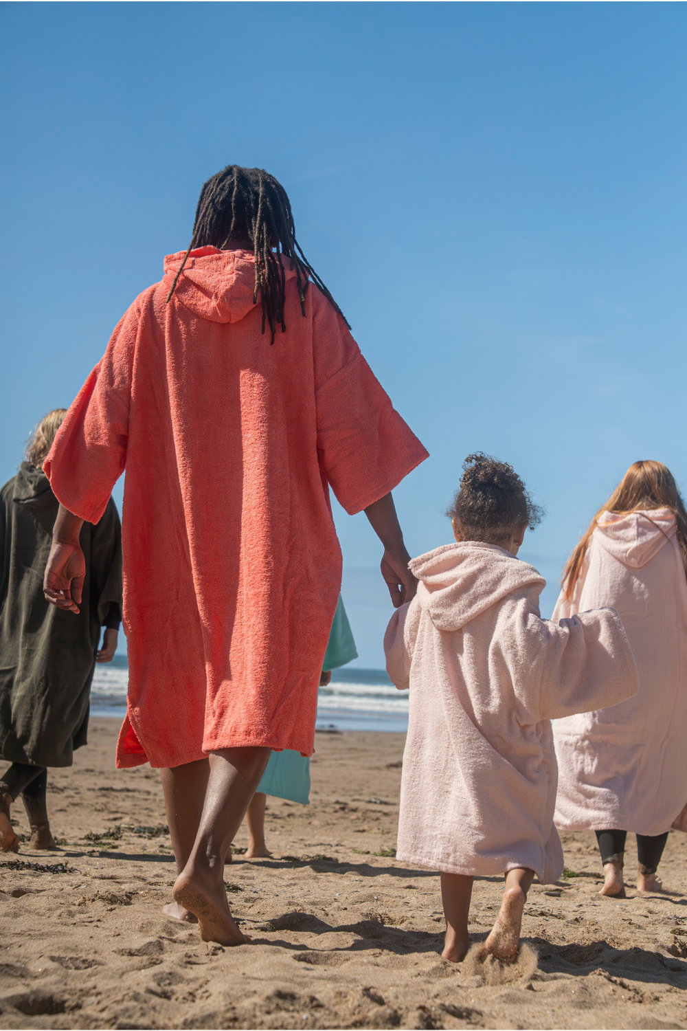 Tiki Adults Hooded Change Robe Living Coral