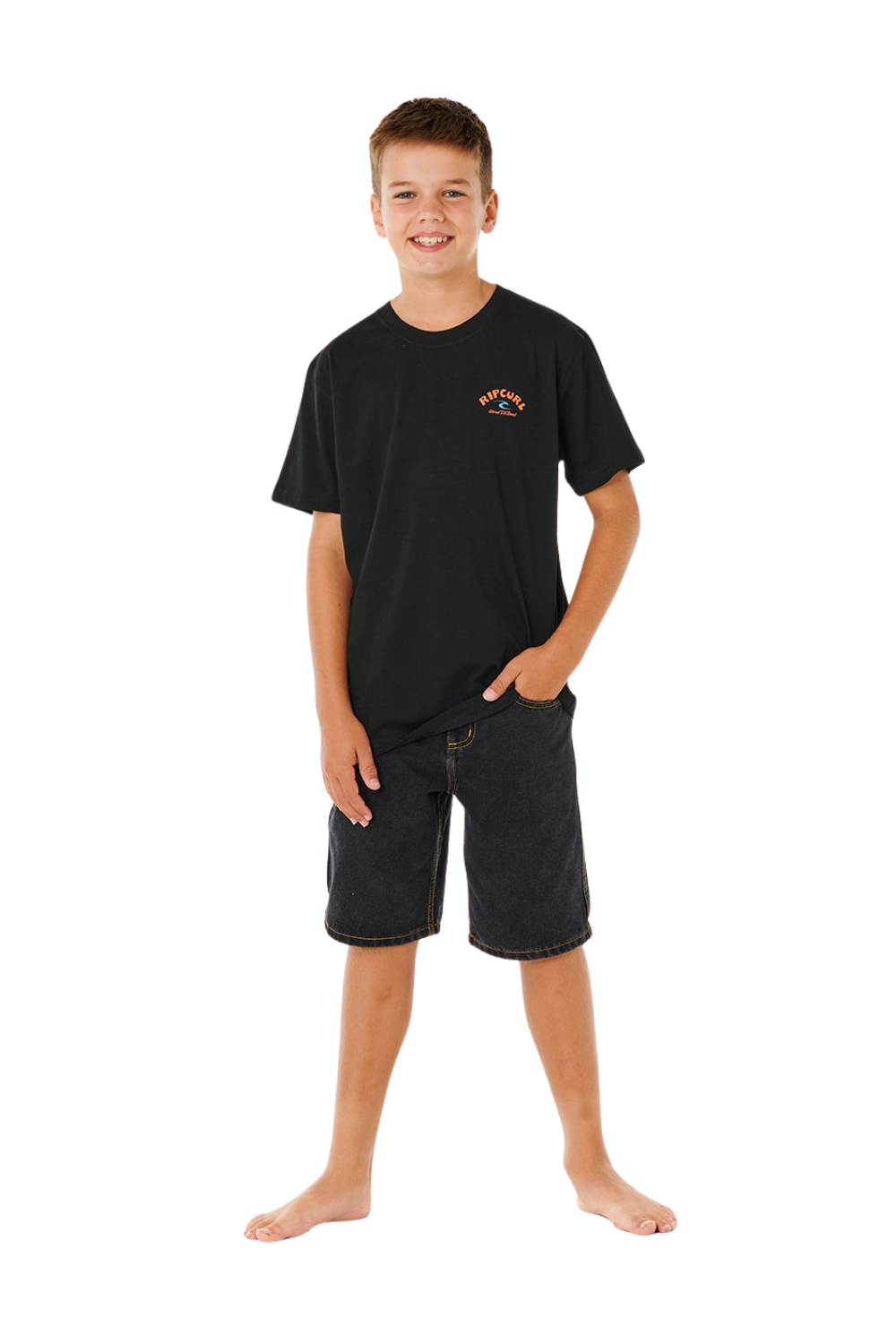Rip Curl Shred Til Boys T-Shirt Black