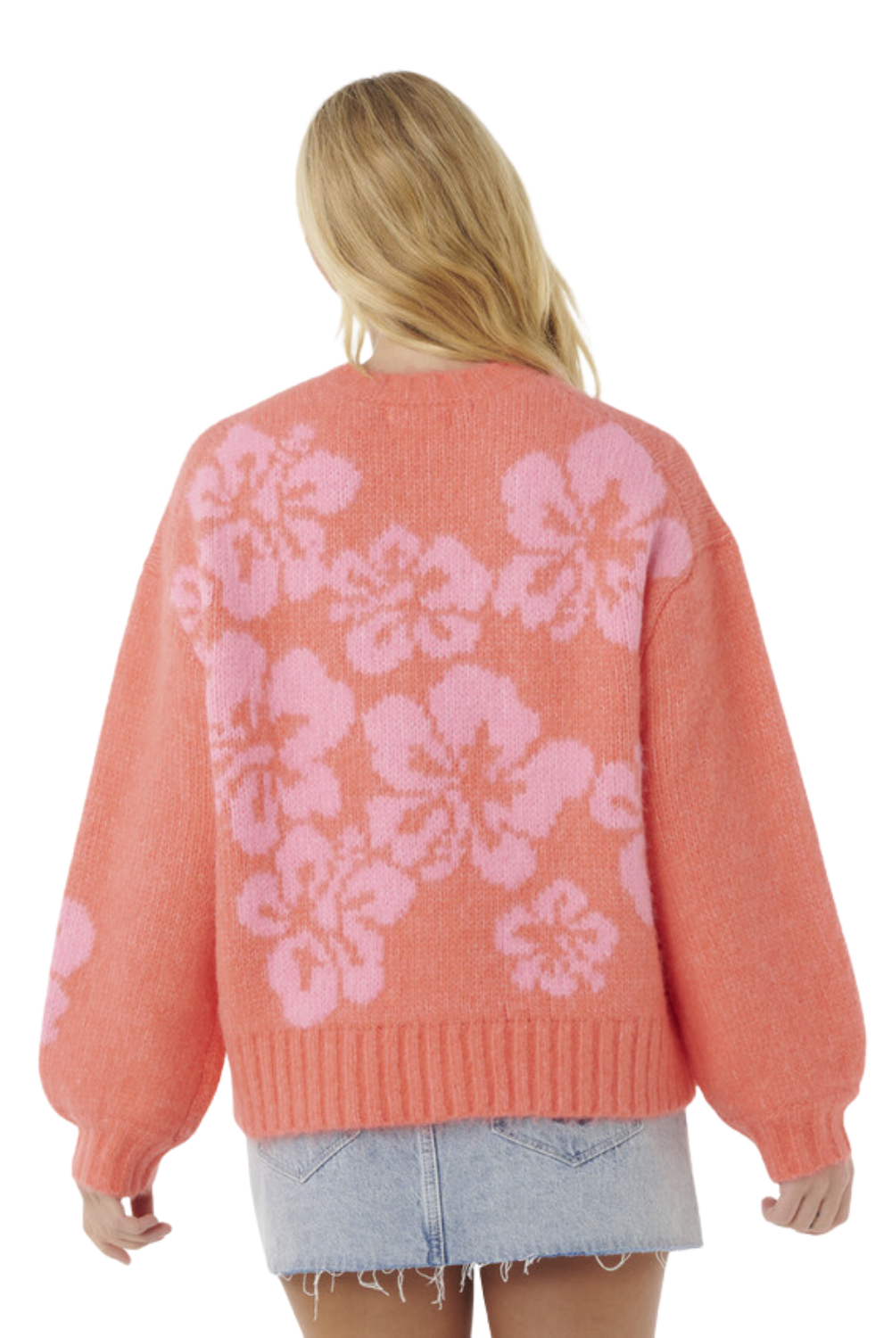 Rip Curl Hibiscus Heat Jacquard Crew Watermelon