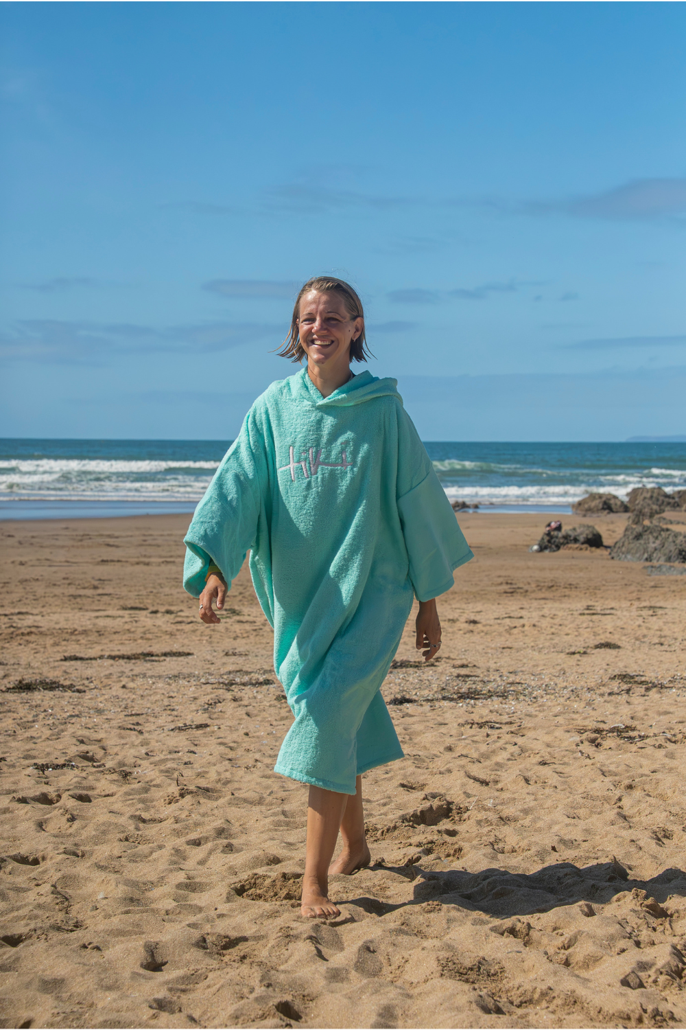Tiki Adults Hooded Change Robe Island Paradise