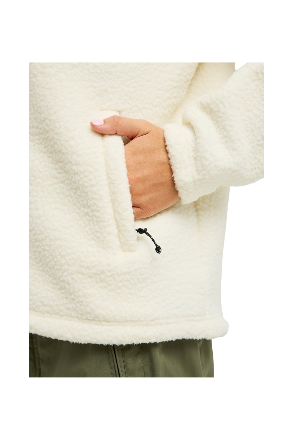 Roxy Alabama Womens Full Zip Fleece Jacket Whisper White
