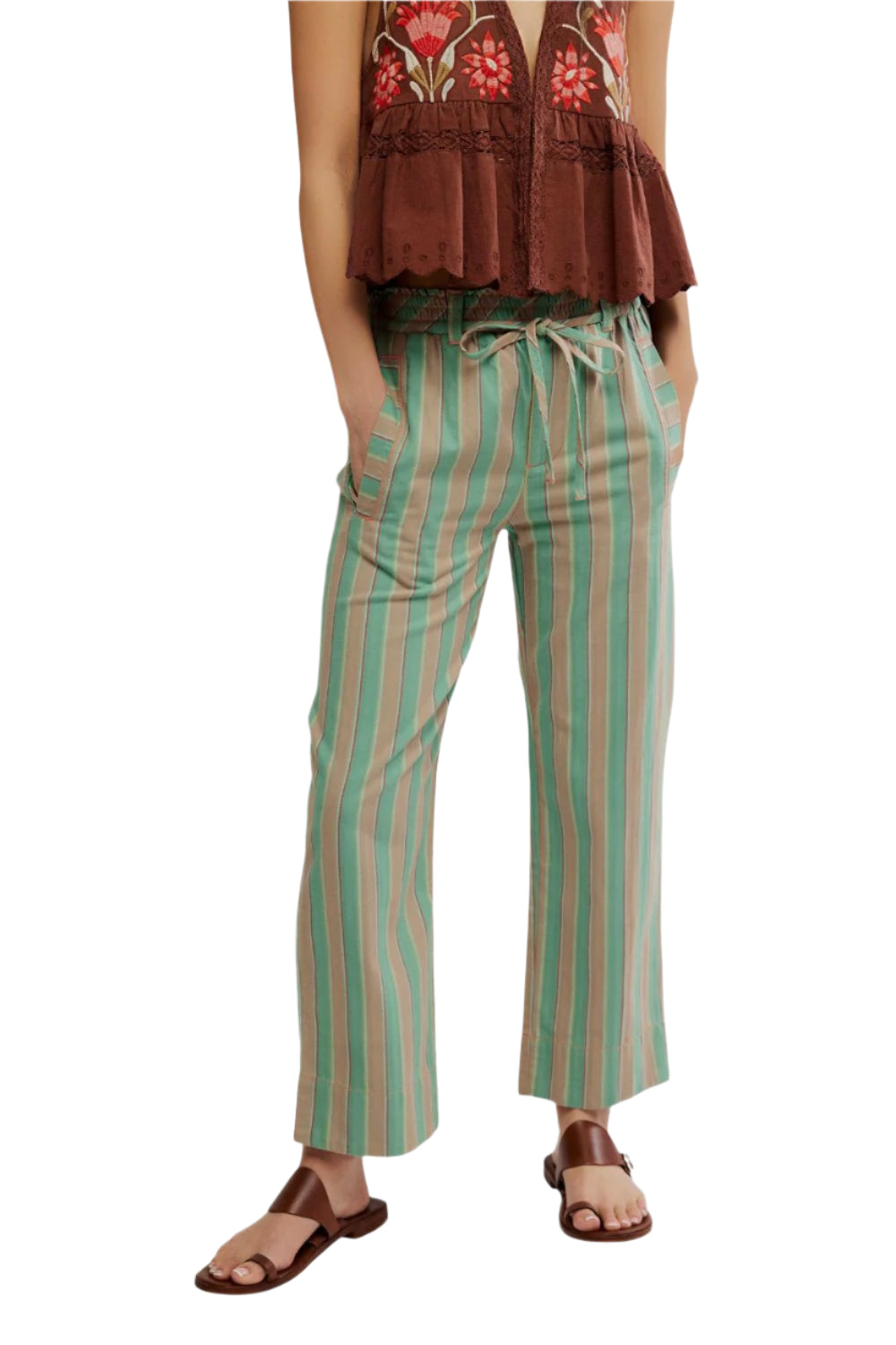 Free people Marielle Pull On Trouser Ginger Combo