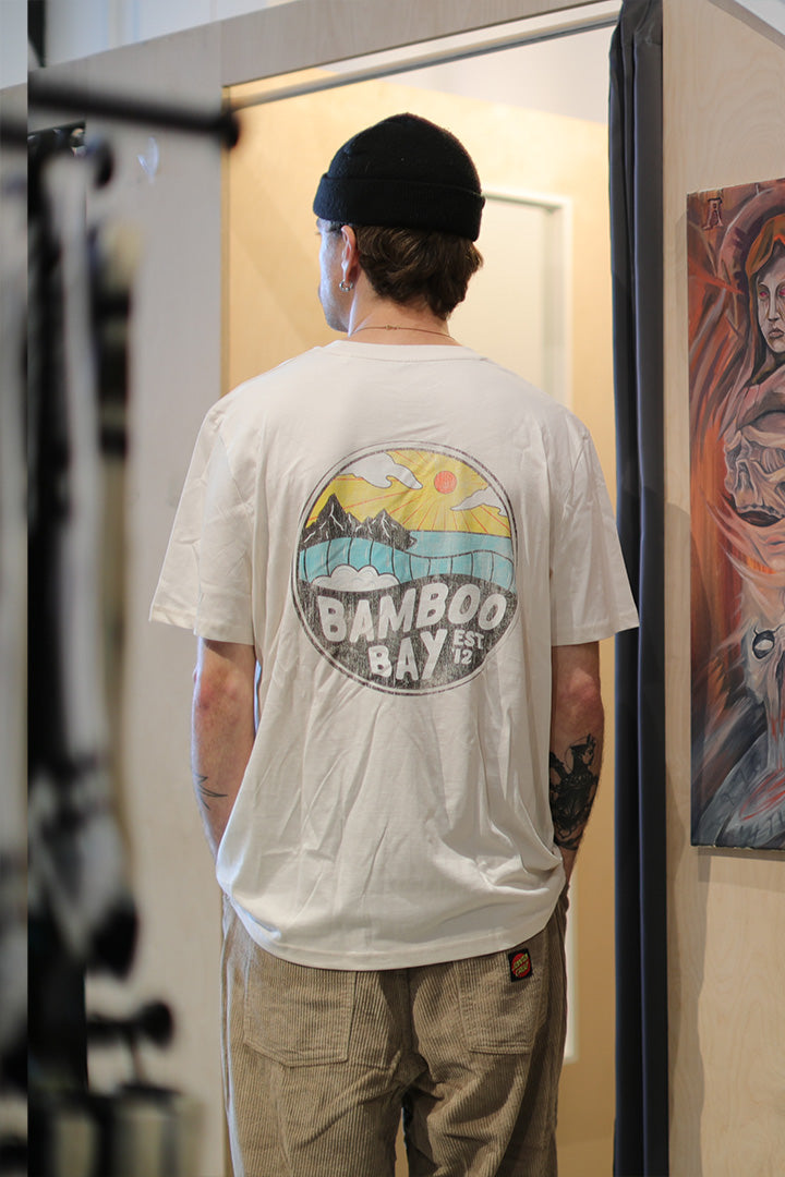 BamBooBay Mnt Badge Vintage T-Shirt White
