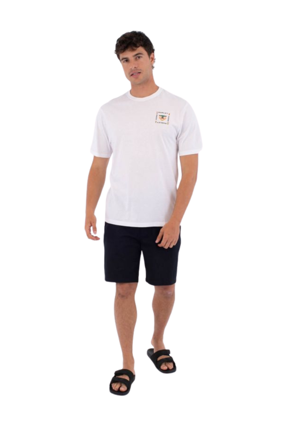 Hurley Printing Press Bolud Mens T-Shirt White