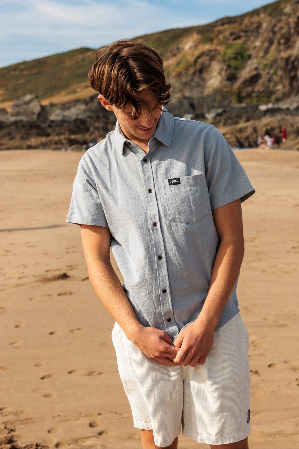 Tiki Shoreline Mens Shirt Blue