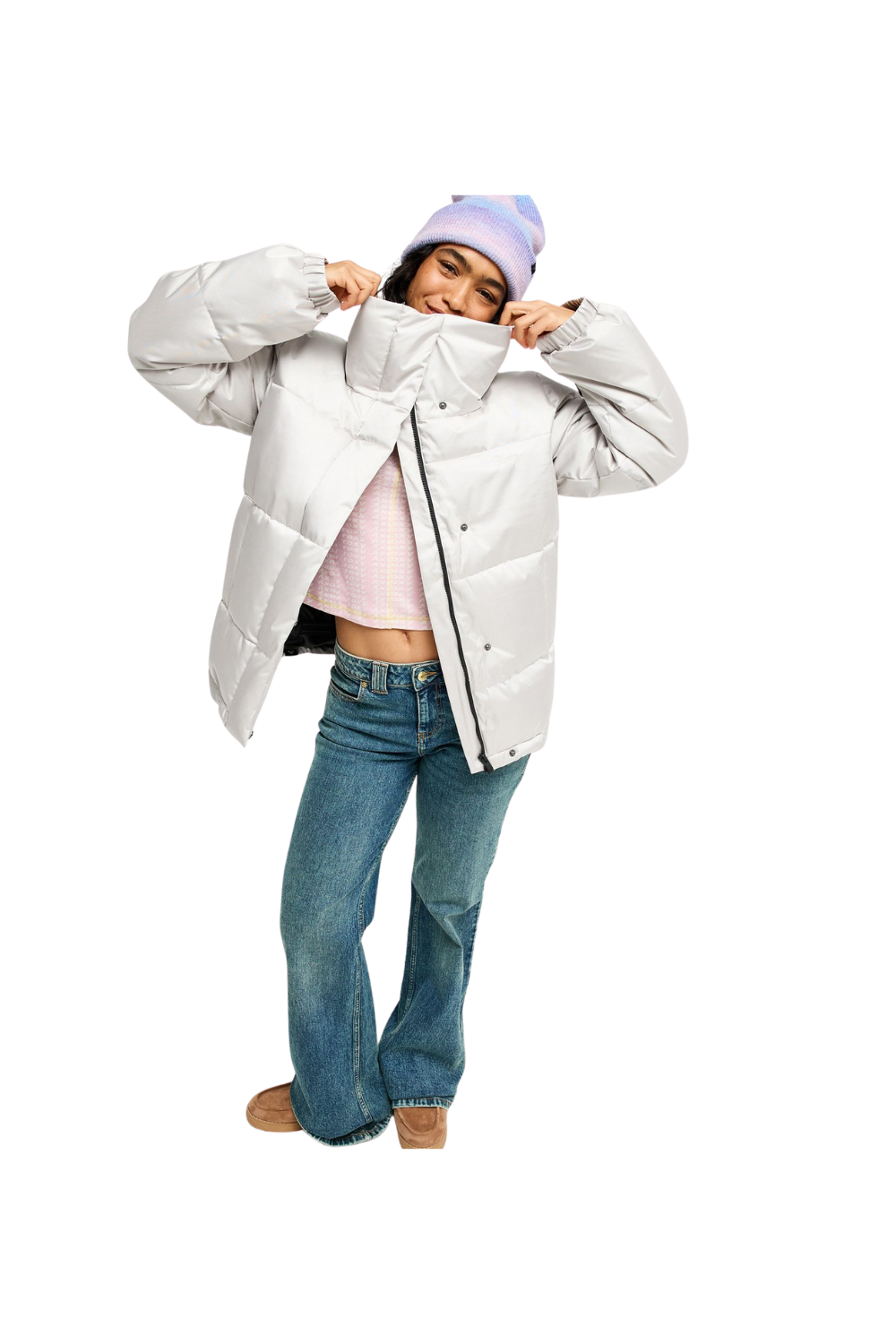 Roxy Snow Winter Rebel Womens Technical Ski & Snowboard Jacket Silver