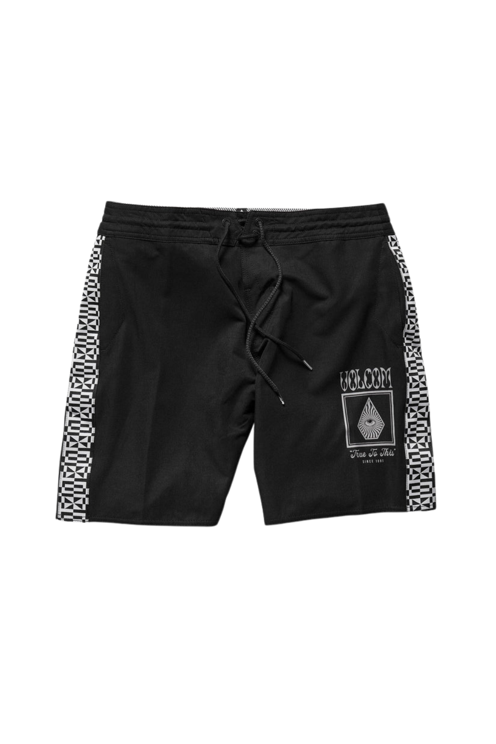 Volcom Yewster Loose Stoney Mens 18" Boardshorts Black