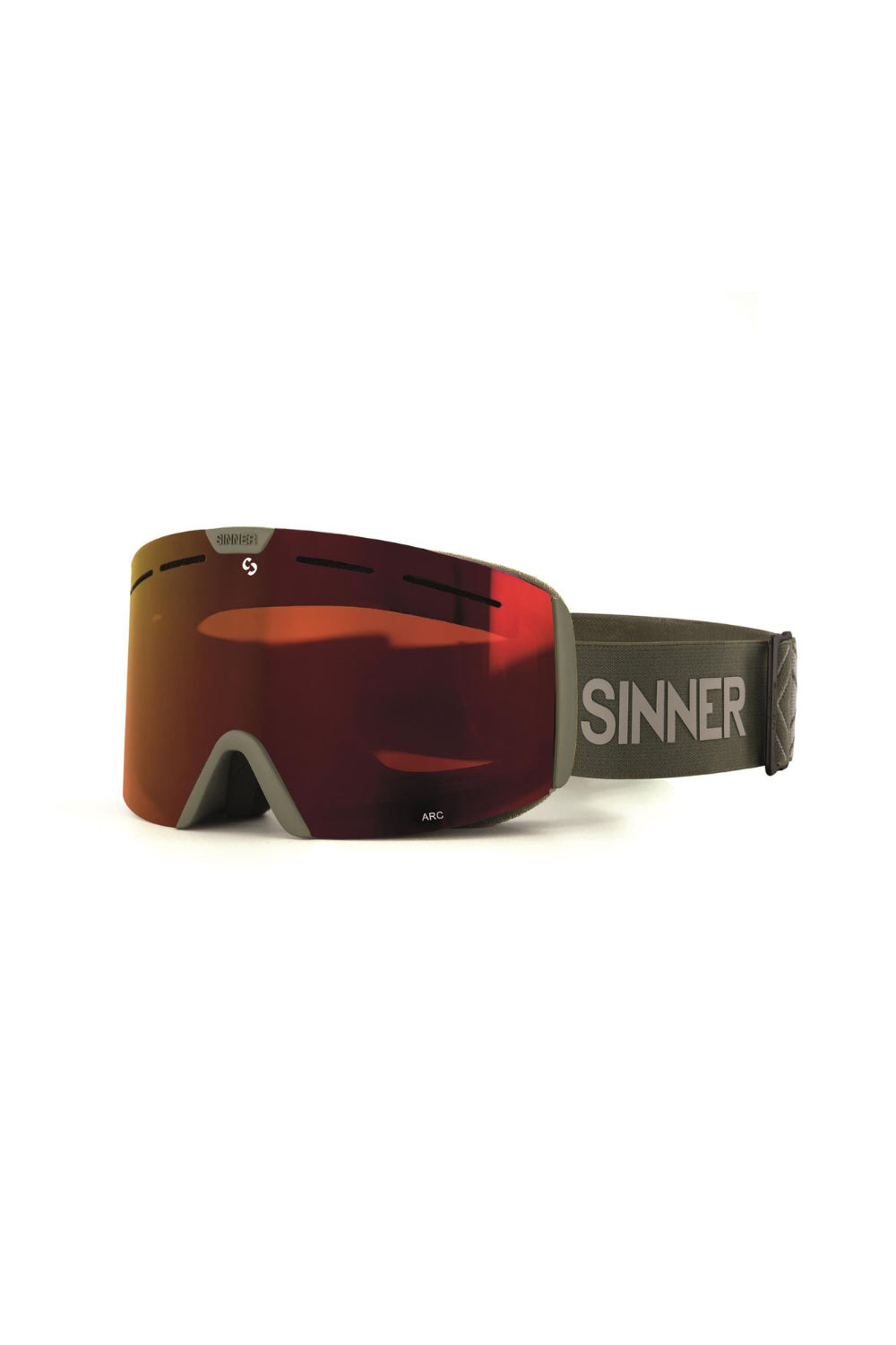 sinner snowboard goggles Sinner Arc S Snow Goggles Matte Moss Green