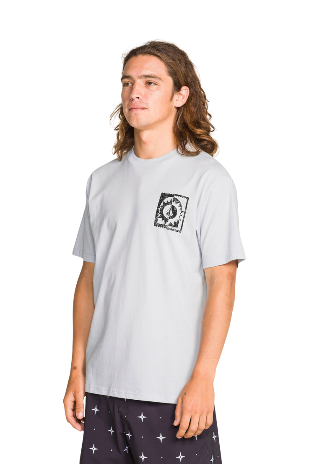 Volcom Burner Mens T-Shirt Light Blue Acid