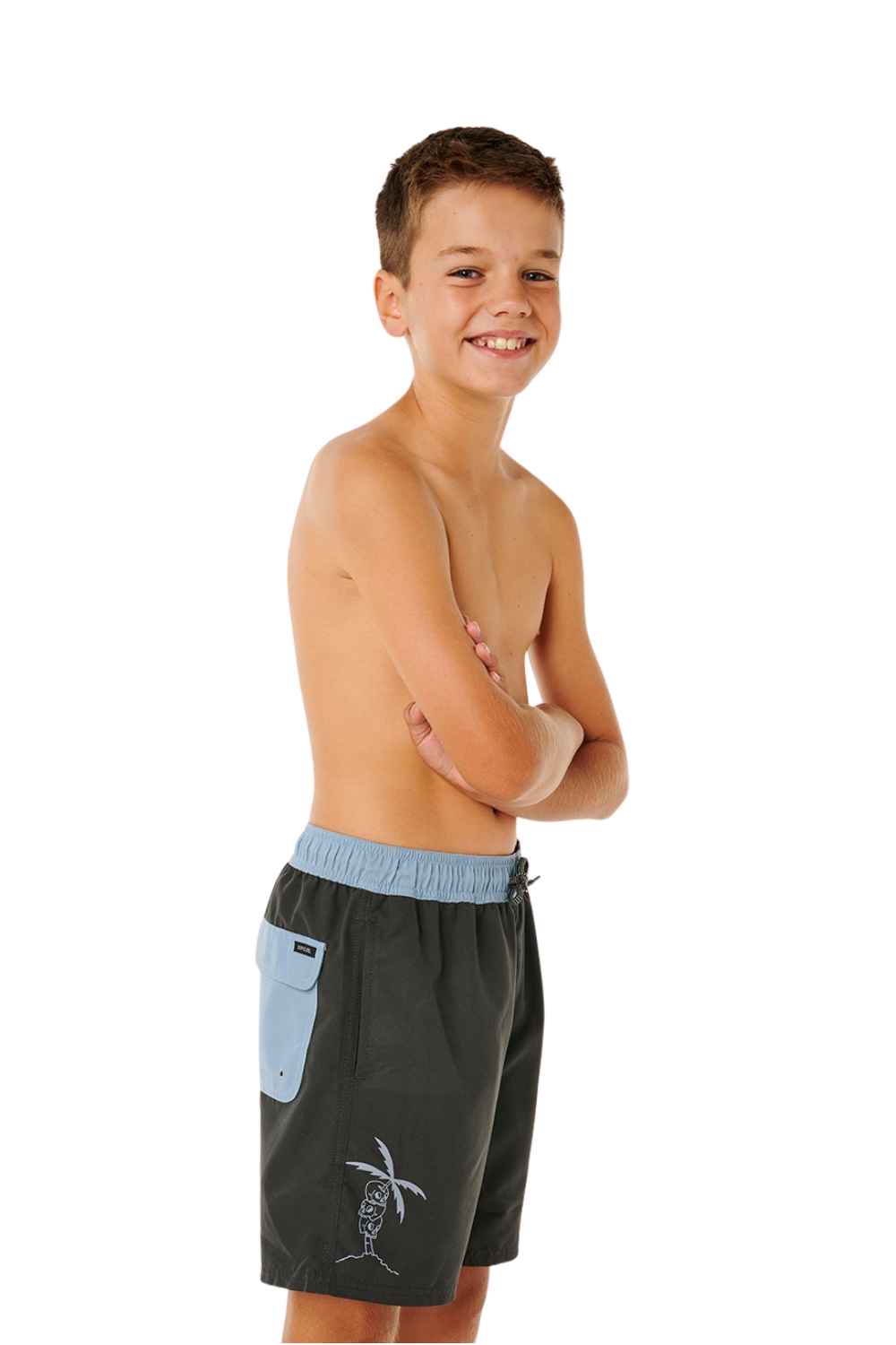 Rip Curl Eternal Shred Block Boys Volley Boardshorts Washed Black