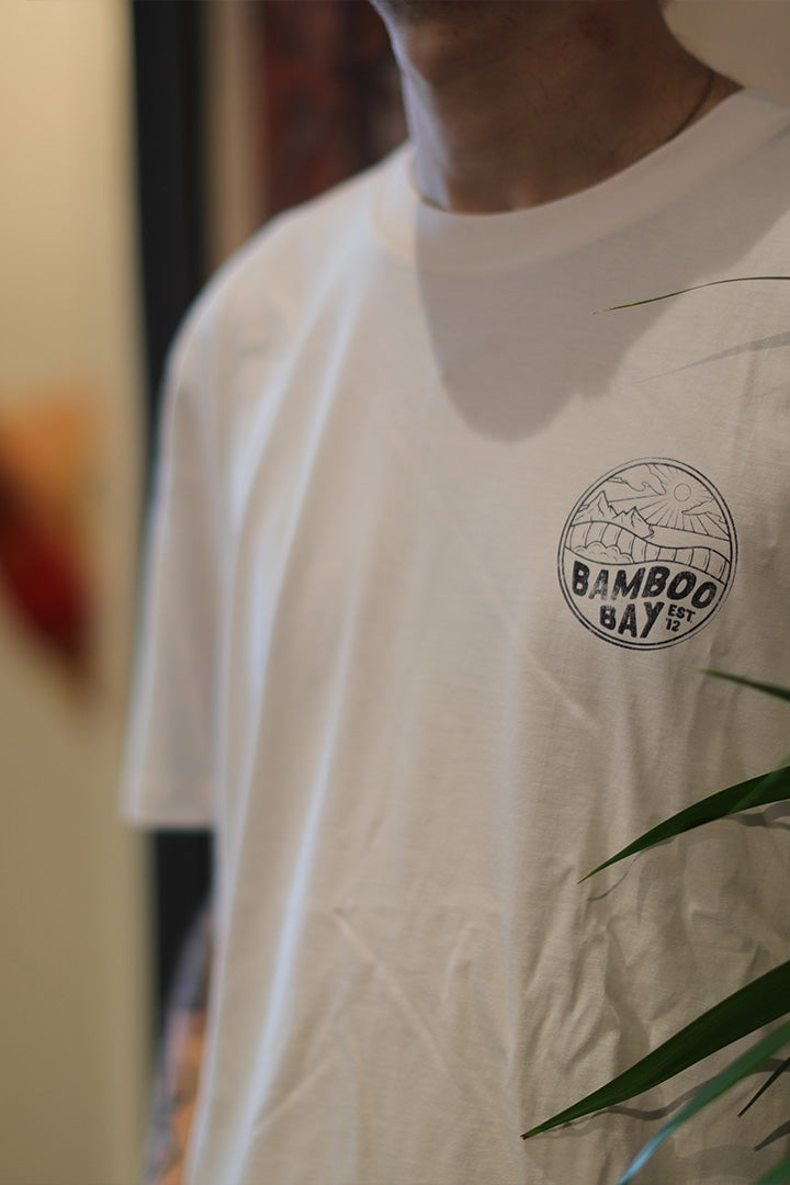 BamBooBay Mnt Badge Vintage T-Shirt White