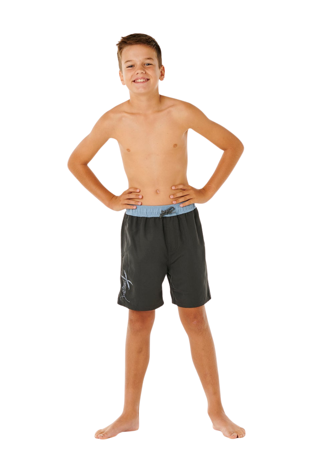 Rip Curl Eternal Shred Block Boys Volley Boardshorts Washed Black