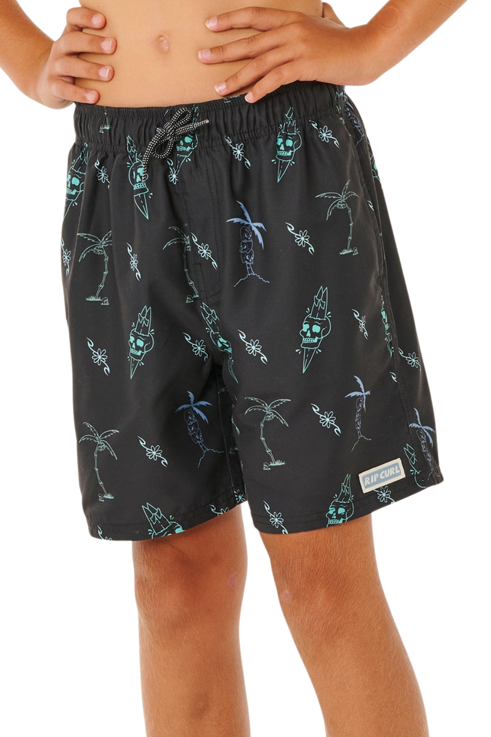 Rip Curl Eternal Shred Boys Mesh Volley Boardshorts Washed Black