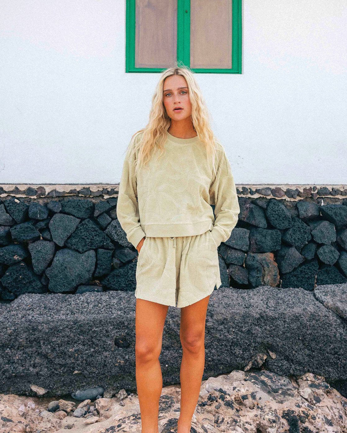 Billabong Sun Tempo Crew Fleece Wasabi