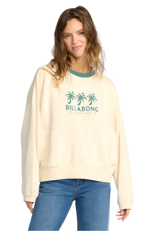 Billabong Triple Palms Crew Fleece Whitecap