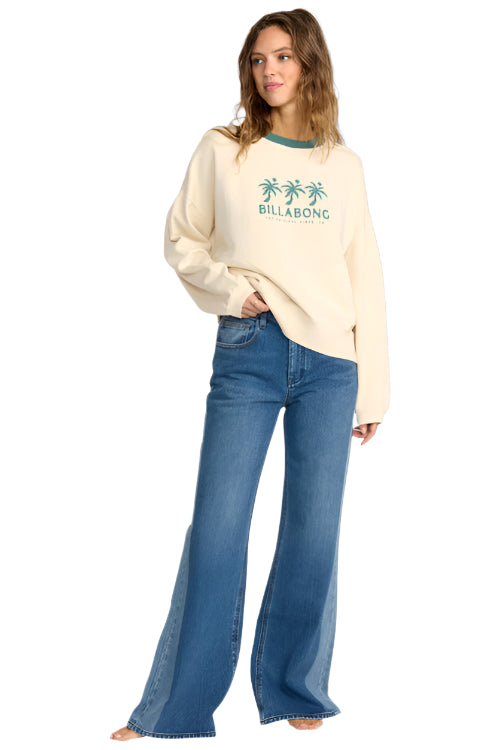 Billabong Triple Palms Crew Fleece Whitecap