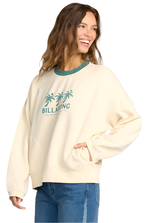 Billabong Triple Palms Crew Fleece Whitecap