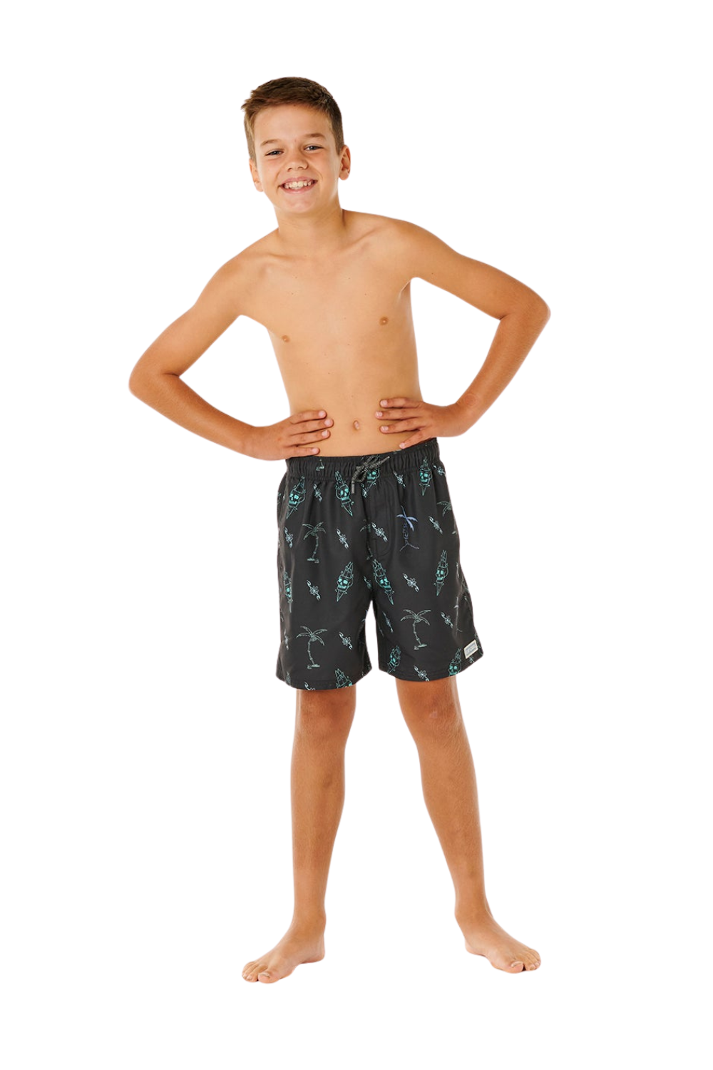Rip Curl Eternal Shred Boys Mesh Volley Boardshorts Washed Black
