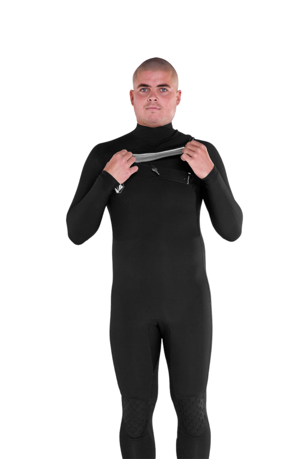 Volcom Mens Modulator 3/2mm Chest Zip Wetsuit Black