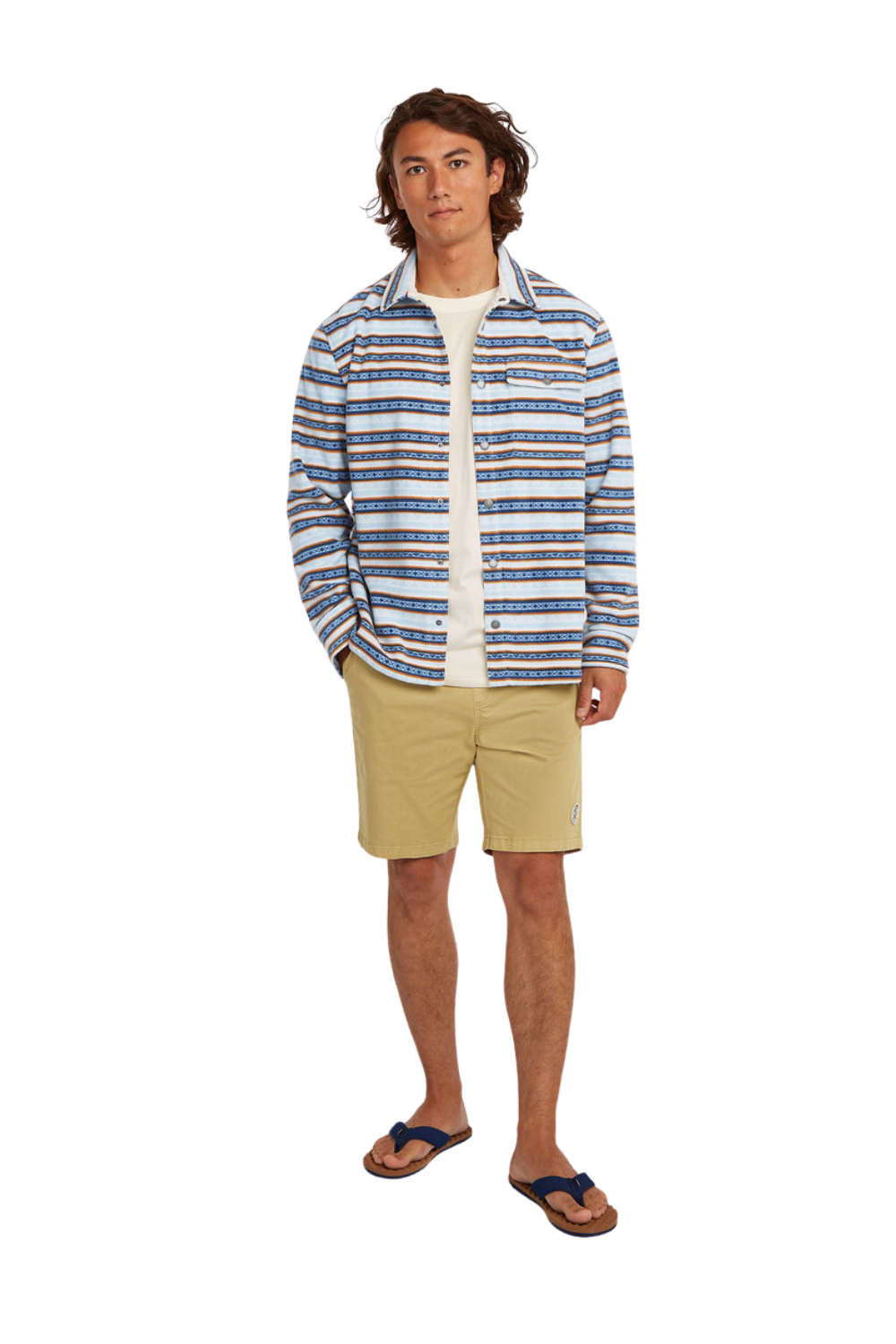 O'Neill O'Riginals Superfleece Mens Shirt Blue Originals Hstripe