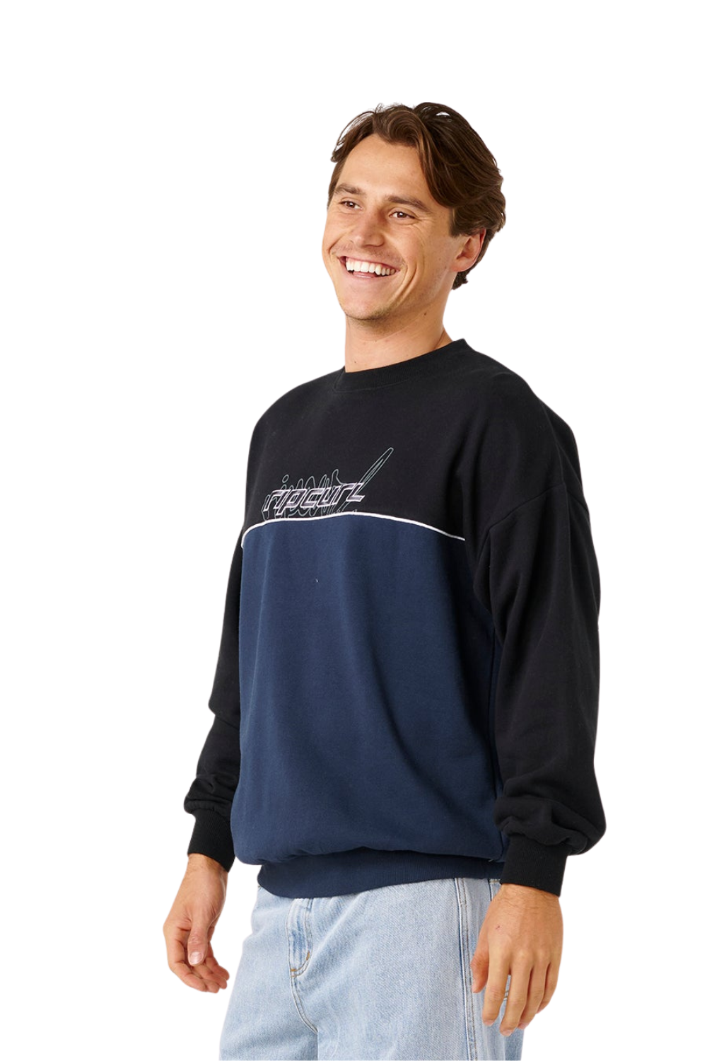 Rip Curl Panel Beater Mens Crew Black