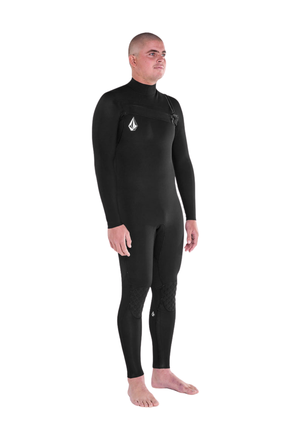 Volcom Mens Modulator 3/2mm Chest Zip Wetsuit Black