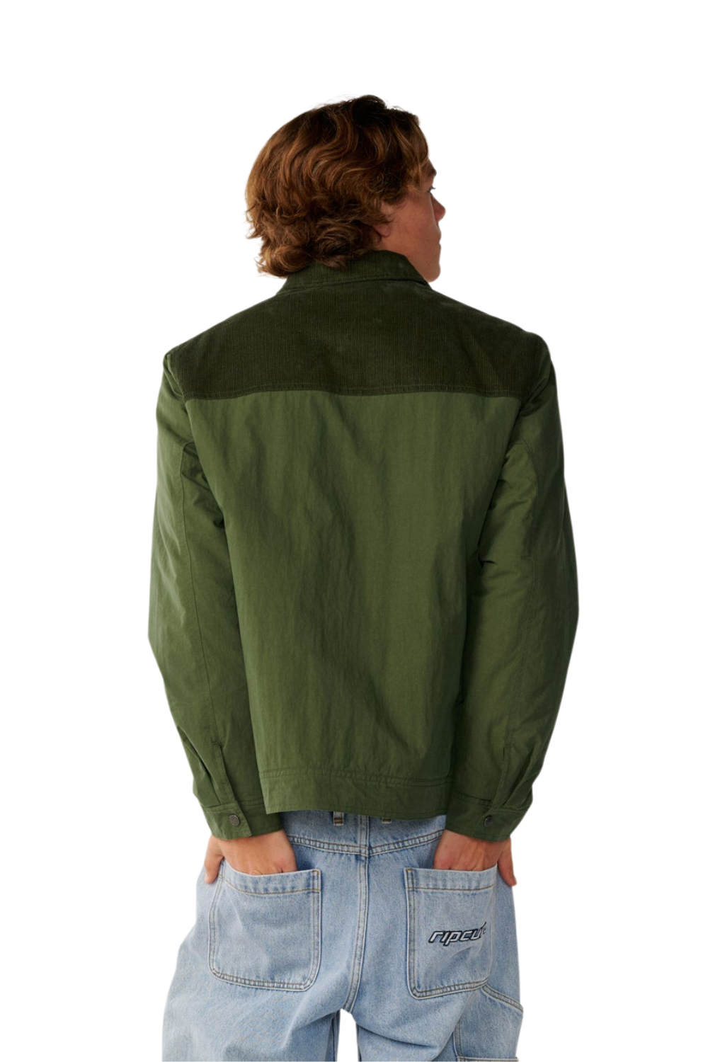 Rip Curl Classic Surf Mens Cord Puffer Jacket Dark Olive