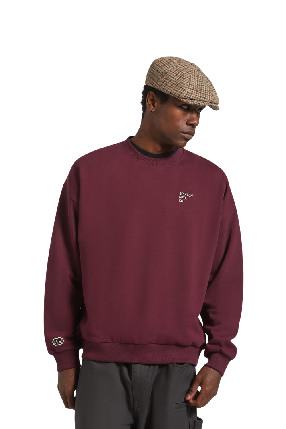 Brixton Embroidered Heavy Weight Oversized Crew Port