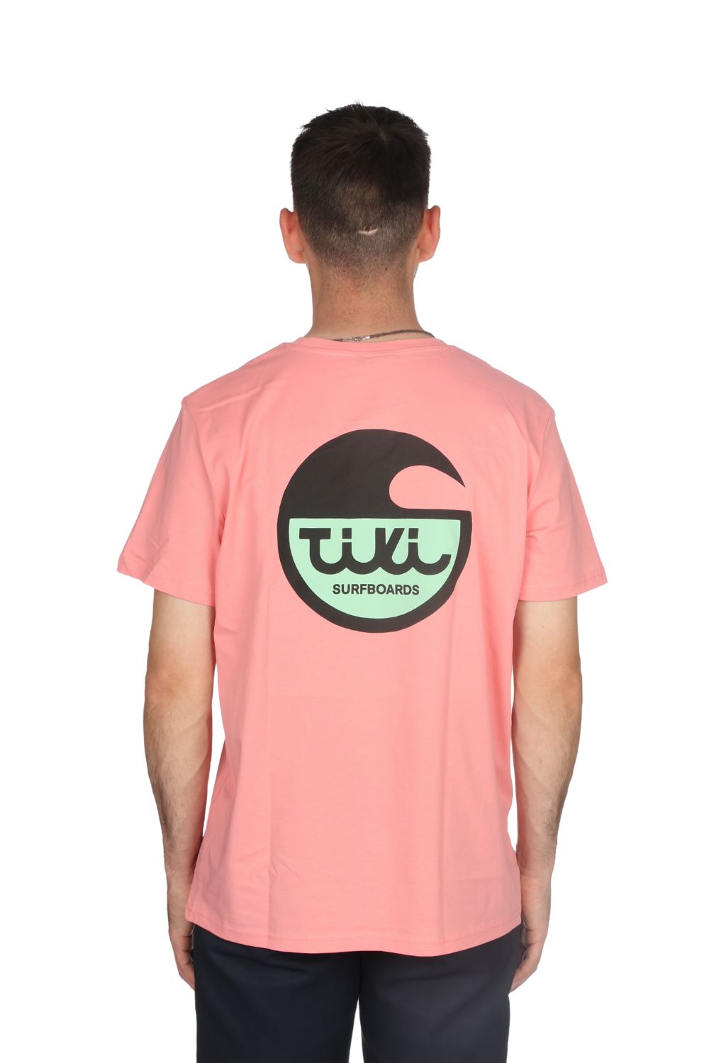Tiki Surfboard Logo T-Shirt Logo Pink