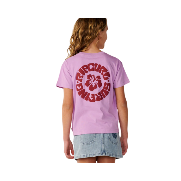 Rip Curl Surf Puff Girls Relaxed T-Shirt Bright Lilac