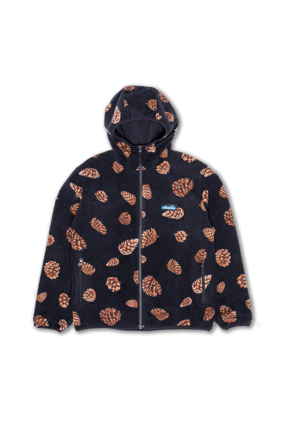 Kavu Cedar Cove Womens Polar Fleece Jacket Pine Cones