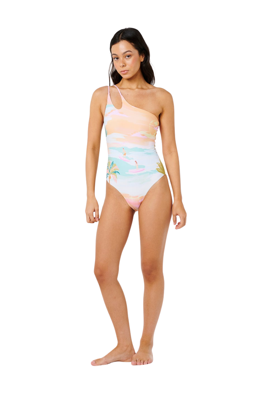 Rip Curl Topanga Canyon Good One Piece Swimsuit Peach