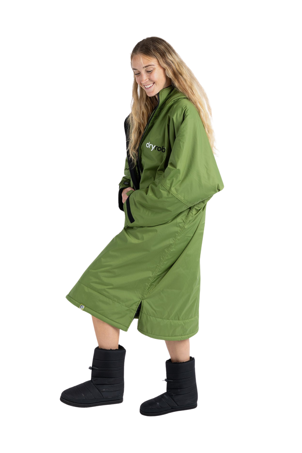 Dryrobe Advance Long Sleeve Changing Robe Forest Green/Black