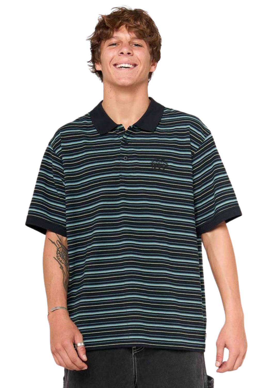 Rip Curl Raw Burst Polo Black