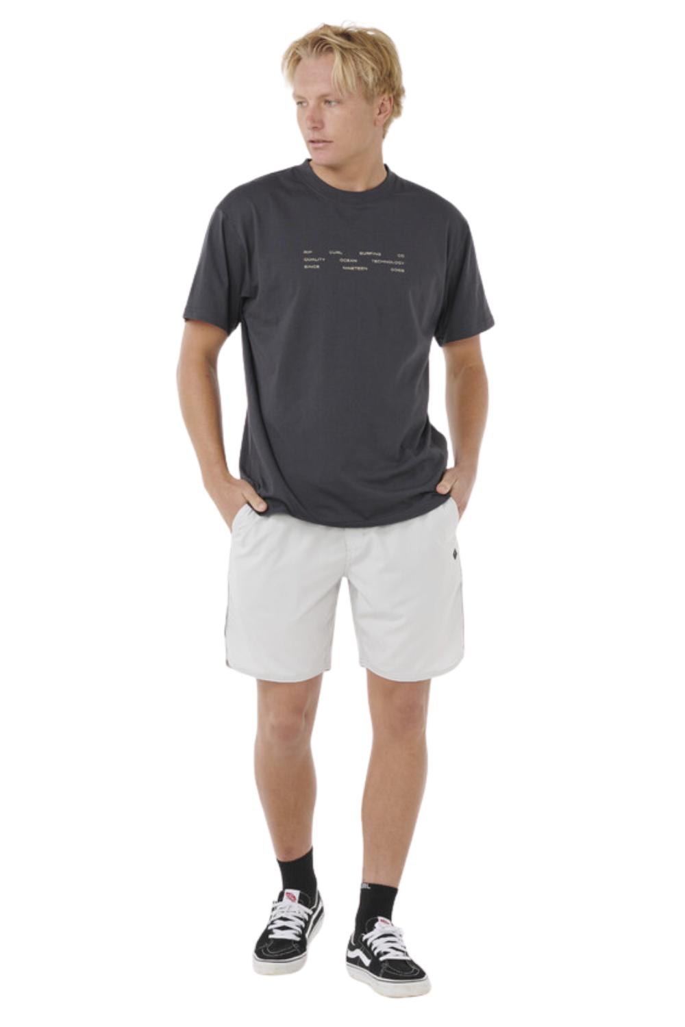 Rip Curl Vaporcool 3 Stacks T-Shirt Washed Black