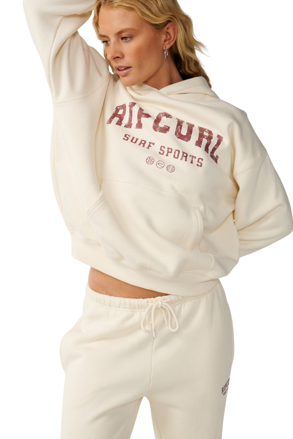 Rip Curl Varsity Womens Sports Hoodie Bone