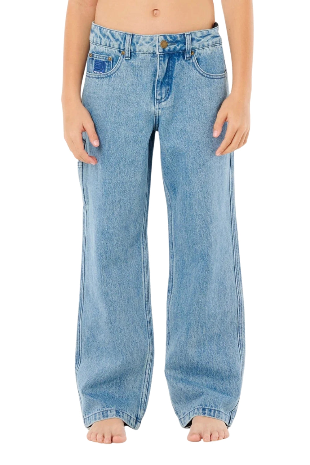 Rip Curl Hyped Boys Denim Trousers Washed Blue