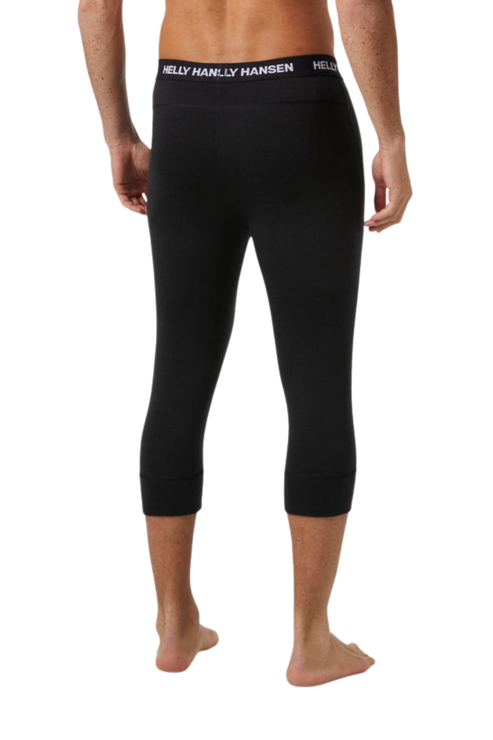 Helly Hansen Mens Lifa Merino Midweight 3/4 Base Layer Pant Black