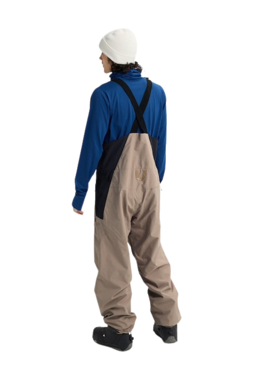 Burton Mens Reserve 2L Relaxed Bib Snow Pants Summit Taupe/True Black