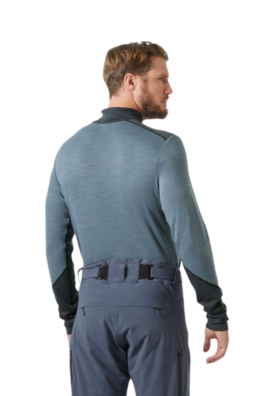 Helly Hansen Mens Lifa Merino Midweight Half Zip Base Layer Top Washed Navy