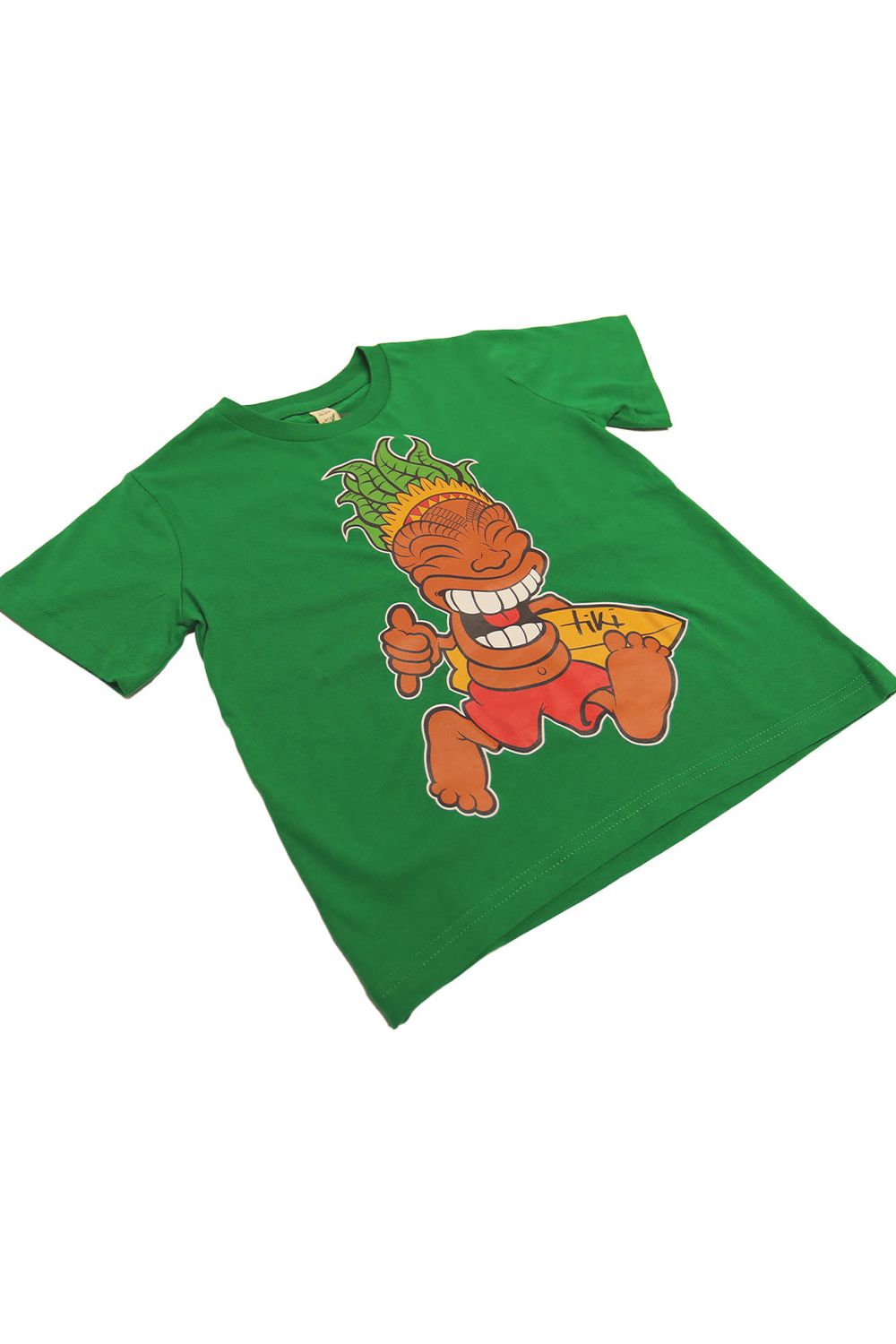 Tiki Man Youth Short Sleeve T-Shirt Kelly Green