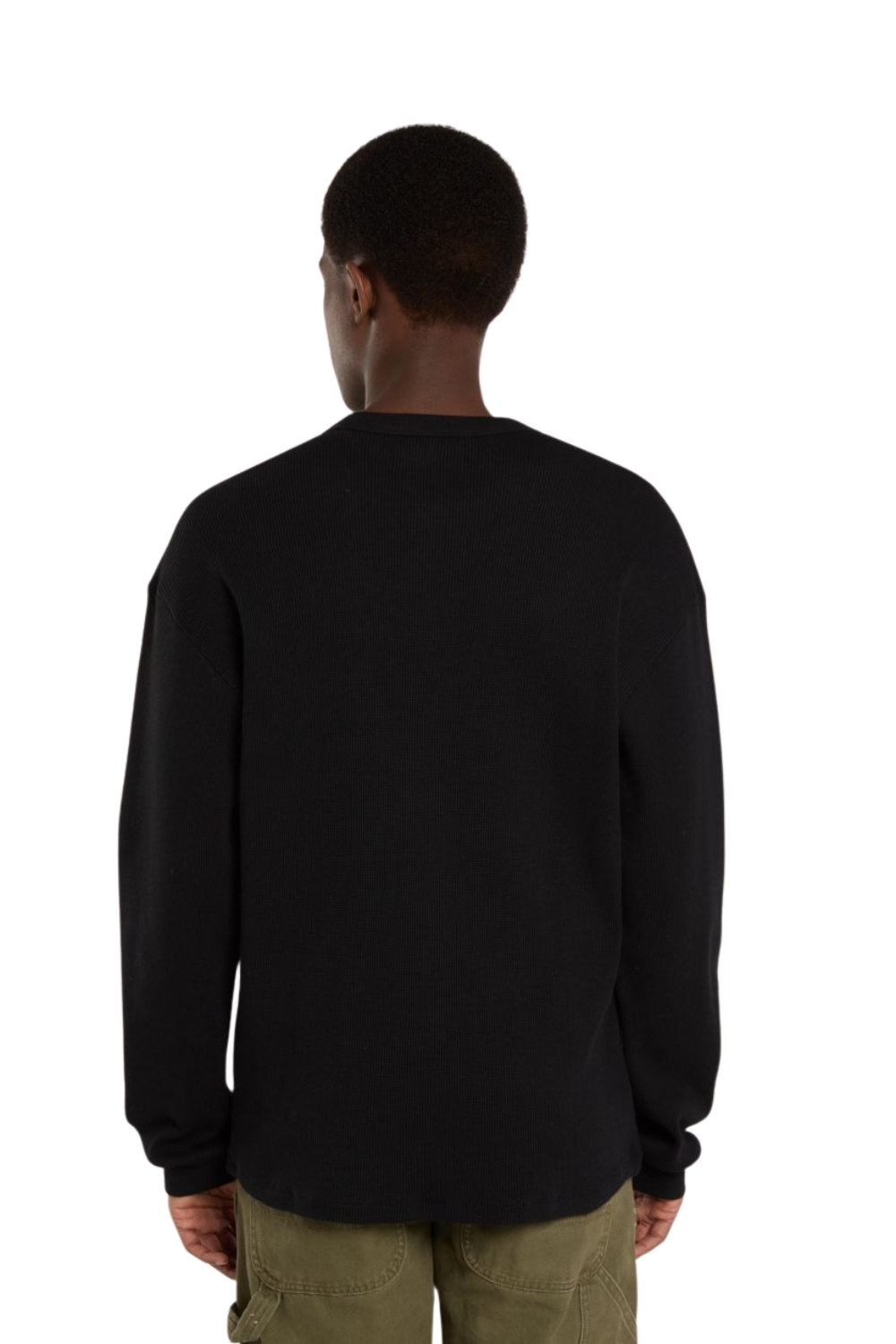 Dickies Heavy Weight Waffle Long Sleeve T-Shirt Black