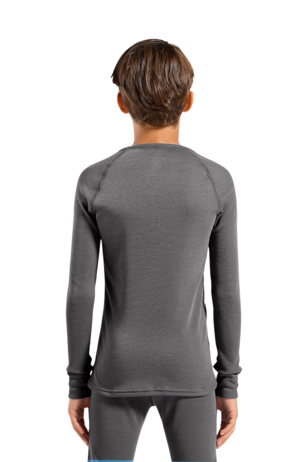 Odlo Active Warm Kids Base Layer Top Steel Grey Melange
