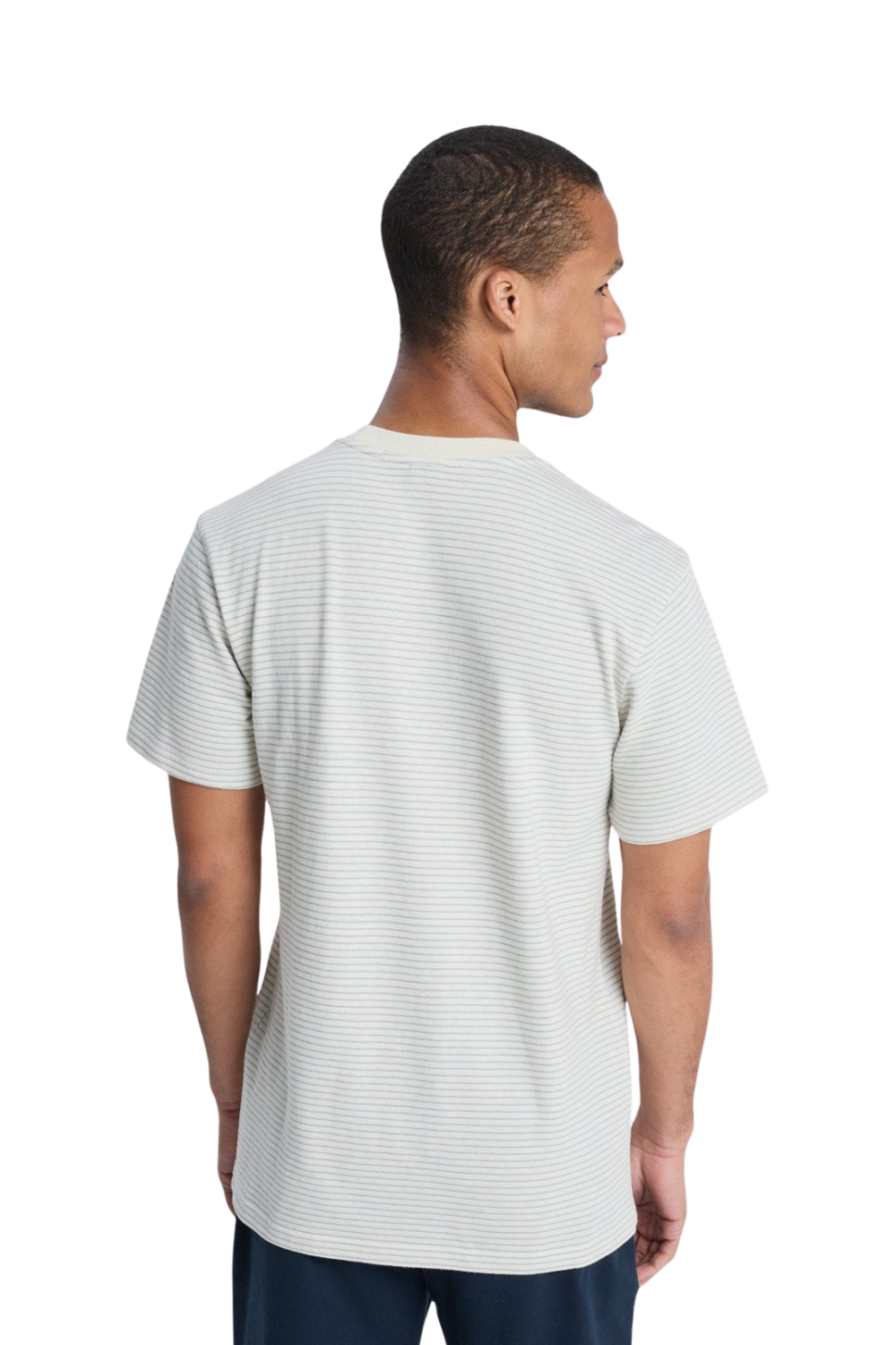 Quiksilver Lopaz Striped Pocket Mens T-Shirt Snow White Lopaz Stripes